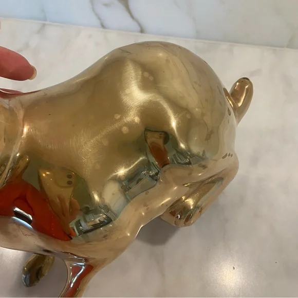 Large Brass Bunny Rabbit - Vintage - Picture 5 of 8